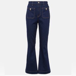Veronica Beard Carson Ankle Classic Blue Flared Jeans size 27